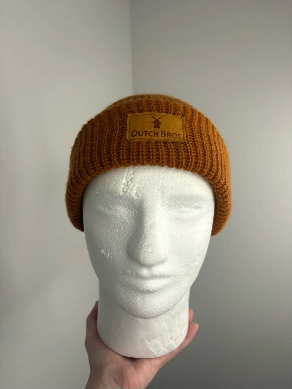 Dutch Bros Knit Beanie - Mustard Orange